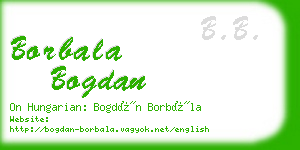 borbala bogdan business card